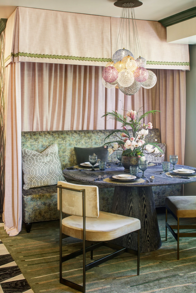 Hamilton 59" Round Pedestal Dining Table - Black Cerused Oak