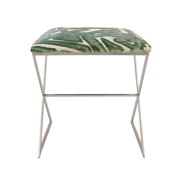X Side Stool - Sea Glass - Gold or Nickel