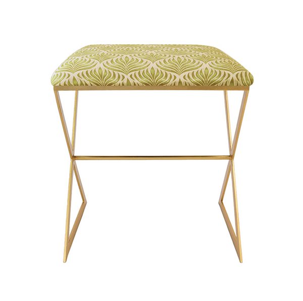 X Side Stool - Lemongrass - Gold or Nickel