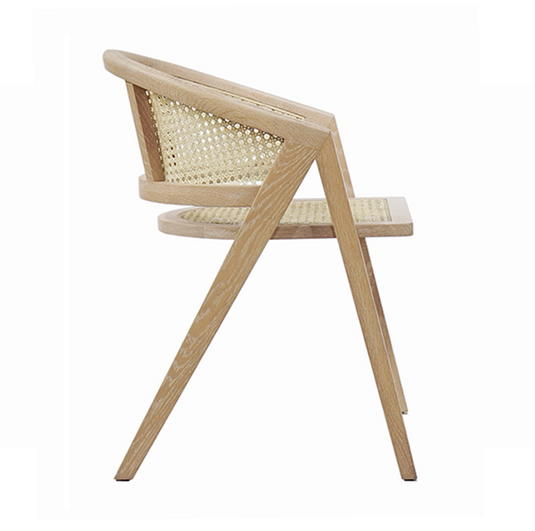 Aero Barrel Back Dining Chair - Cerused Oak & Cane