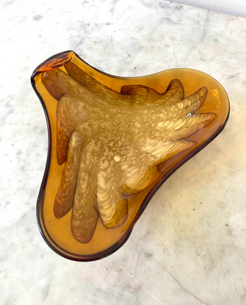 Vintage Mid-Century Fratelli Toso Murano Glass Bowl