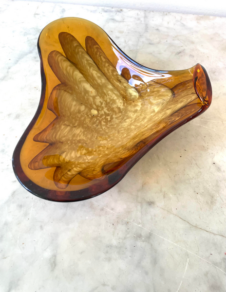 Vintage Mid-Century Fratelli Toso Murano Glass Bowl