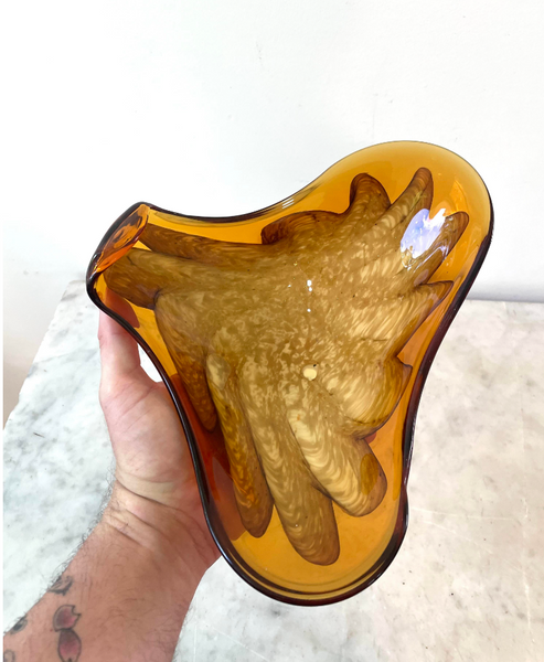 Vintage Mid-Century Fratelli Toso Murano Glass Bowl