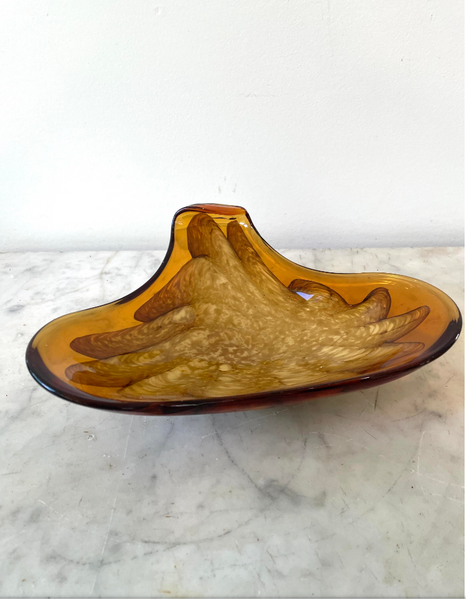 Vintage Mid-Century Fratelli Toso Murano Glass Bowl