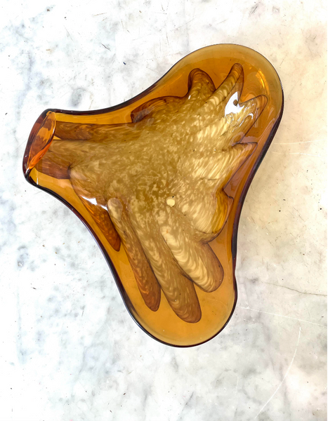 Vintage Mid-Century Fratelli Toso Murano Glass Bowl