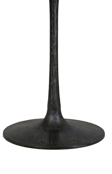 Starburst 59" Round, Bleached Wood & Hammered Metal Dining Table - Matthew Izzo Collection