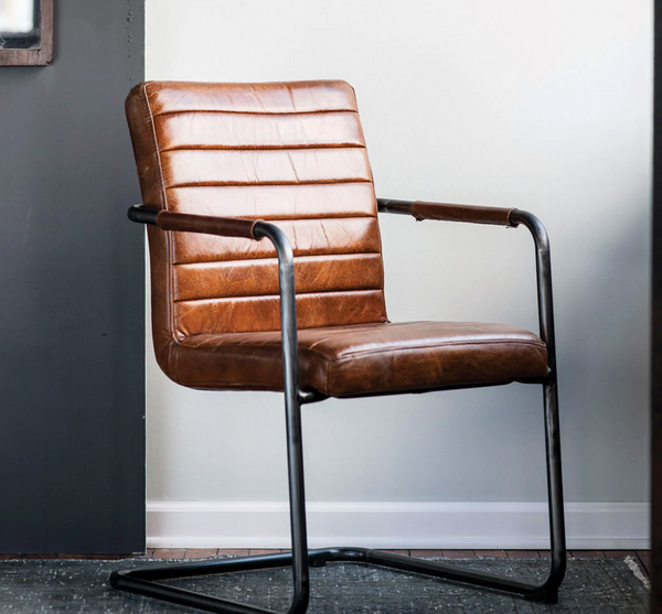 Bauhaus Italian Leather Armchair, Set of 2 - Matthew Izzo Collection
