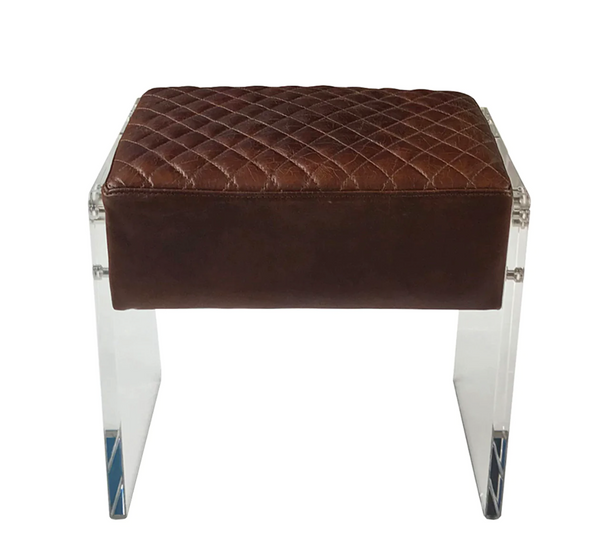 Swinderby Leather Foot Stool - Matthew Izzo Collection
