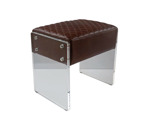 Swinderby Leather Foot Stool - Matthew Izzo Collection