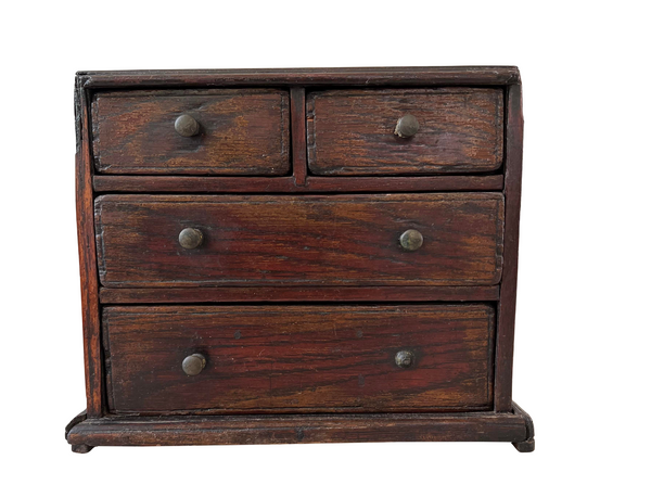 Antique 19th Century English Mahogany Box - Designed as a Chest of Drawers