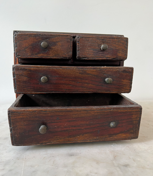 Antique 19th Century English Mahogany Box - Designed as a Chest of Drawers