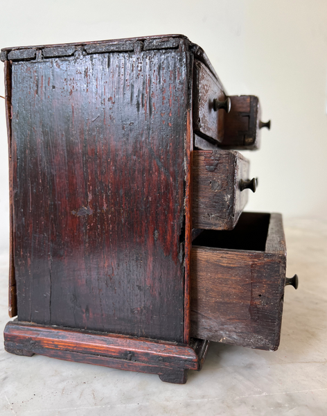 Antique 19th Century English Mahogany Box - Designed as a Chest of Drawers