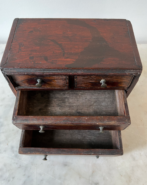 Antique 19th Century English Mahogany Box - Designed as a Chest of Drawers