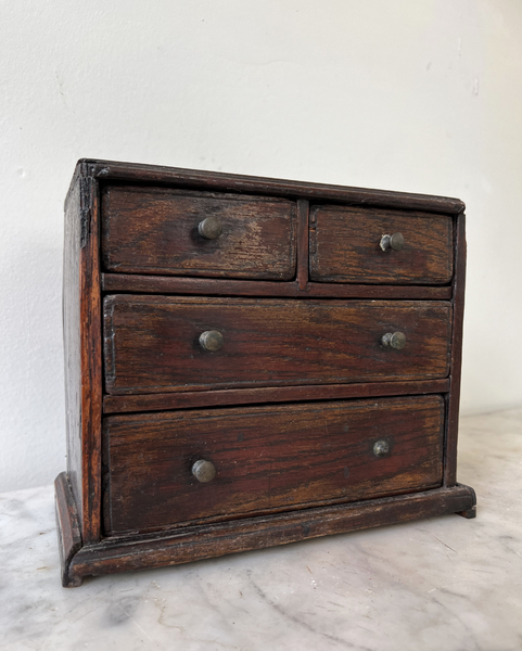 Antique 19th Century English Mahogany Box - Designed as a Chest of Drawers