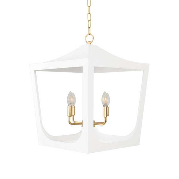 Wimble Pagoda Four Light Lantern - White