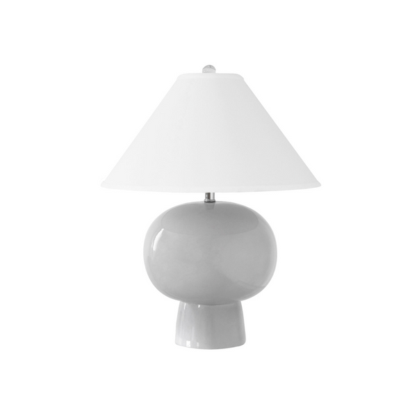 Annie Ceramic Table Lamp w/Linen Coolie Shade - Four Color Options