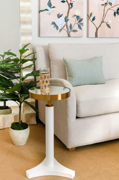 Fenway Accent Table - Cerused Oak or White Lacquer