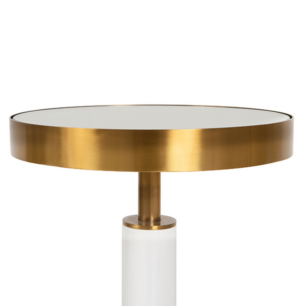 Fenway Accent Table - Cerused Oak or White Lacquer