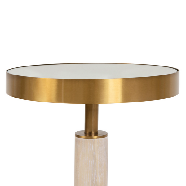 Fenway Accent Table - Cerused Oak or White Lacquer