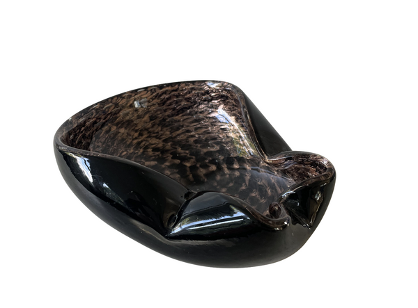 Vintage Mid Century Seguso Murano Glass - Blackmand Copper Bowl