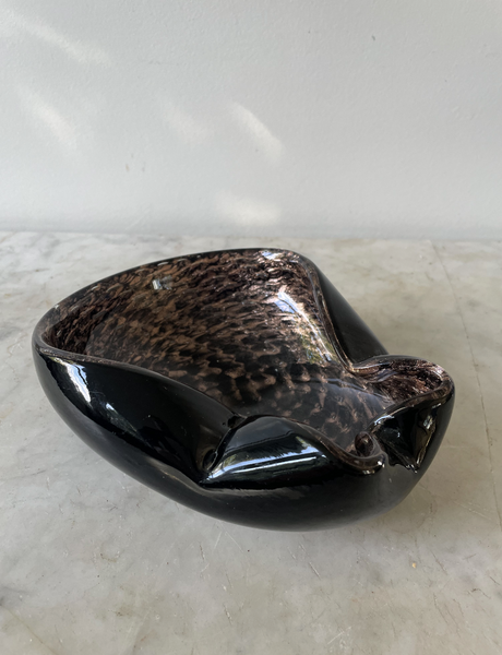 Vintage Mid Century Seguso Murano Glass - Blackmand Copper Bowl