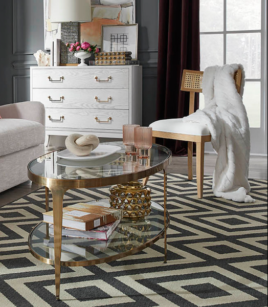 Britta Klismos Dining Chair - Cerused Oak, Linen & Cane