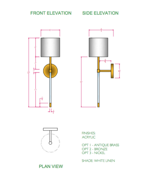 Bristow Modern Torch Sconce - Three Finish Options