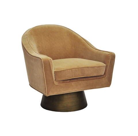 Worlds Away Dominic Swivel Lounge Chair - Matthew Izzo Home