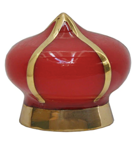 Worlds Away Miranda Pointed Brass Knob with Color Detail - Matthew Izzo Home