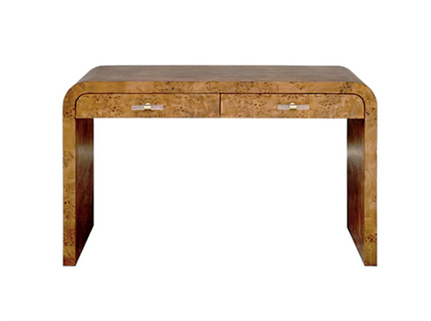 Worlds Away Petra Burl Wood Desk - Matthew Izzo Home