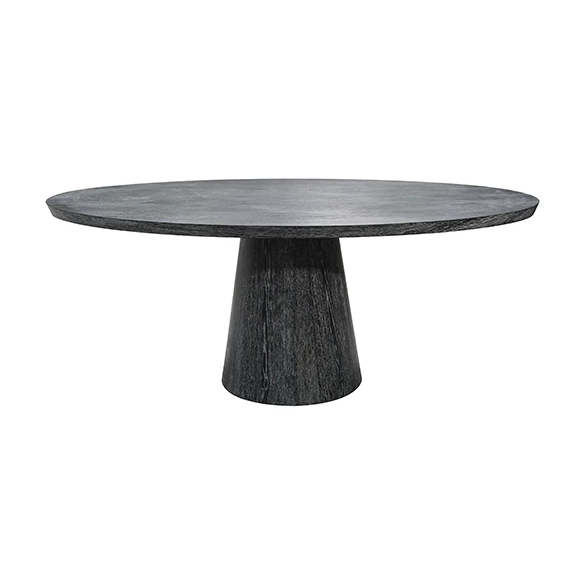 Jefferson 86" Oval Pedestal Dining Table - White Lacquer, Cerused Oak or Black Cerused Oak