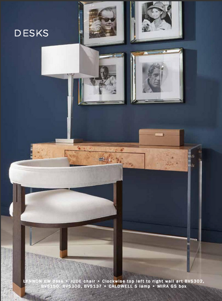 Jude Tri-Leg Oak & Linen Accent Chair - Espresso Oak or Cerused Oak