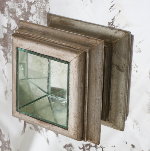 Savannah Silver Leaf & Mirror Accent Table