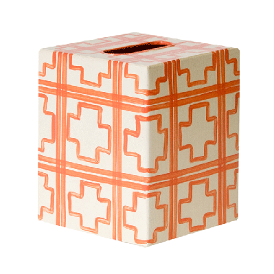Tissue Box Cover - Handpainted Cross - Four Color Options