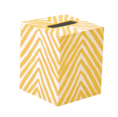 Tissue Box Cover - Handpainted Zebra - Four Color Options