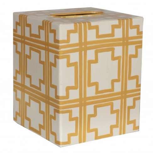 Tissue Box Cover - Handpainted Cross - Four Color Options
