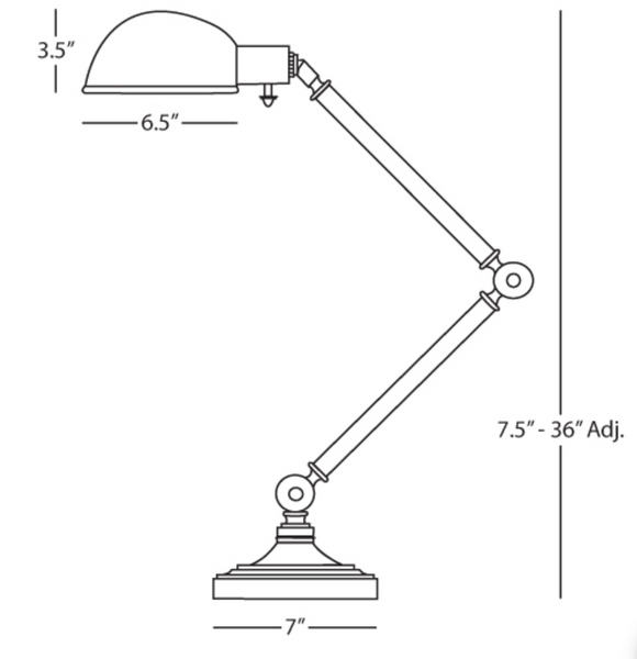 Robert Abbey Kinetic Task Table Lamp