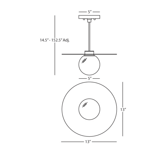 Robert Abbey Dal Disc Pendant