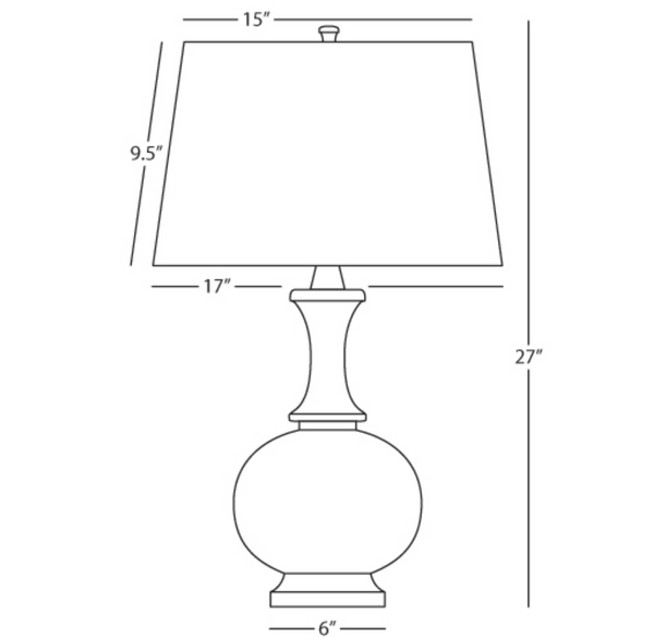Robert Abbey Glass Harriet Table Lamp