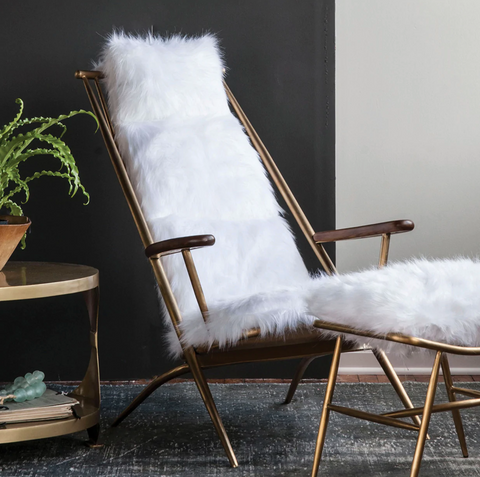 Beauvoir Faux Fur Lounger - Matthew Izzo Collection - Matthew Izzo Home