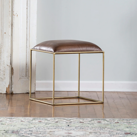 Glimmer Square Footstool - Matthew Izzo Collection - Matthew Izzo Home
