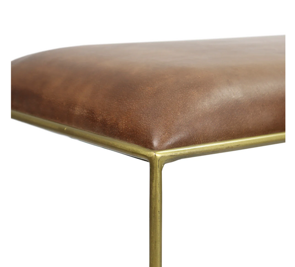 Glimmer Leather Bench - Matthew Izzo Collection