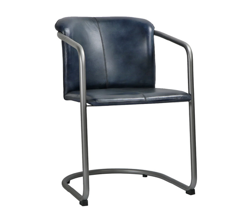 Bergen Leather Dining Arm Chairs, Set of 2 - Matthew Izzo Collection - Matthew Izzo Home