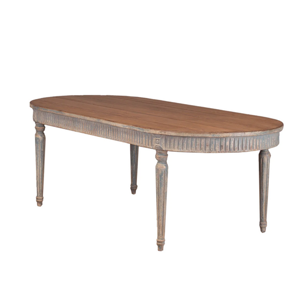 Cassis 89" Pine Wood Dining Table - Matthew Izzo Collection