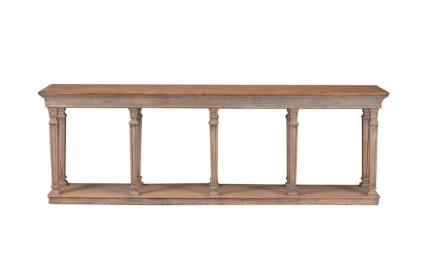 Cassis 98" Pine Wood Console Table - Matthew Izzo Collection
