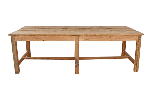 Salvaged 95" Elm Wood Doors Workshop Table - Matthew Izzo Collection