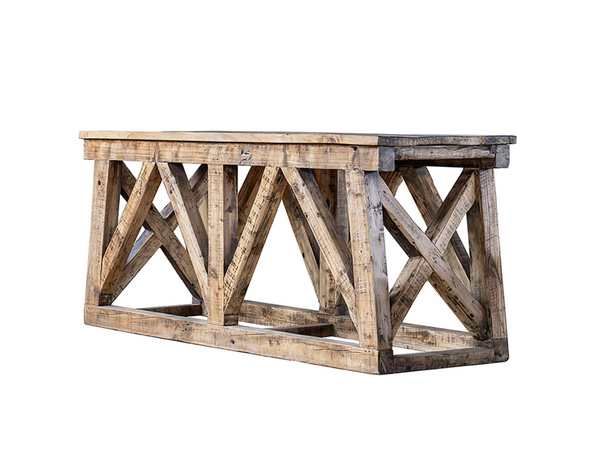 Timbers Reclaimed Factory Wood Beams Console Table - Matthew Izzo Collection
