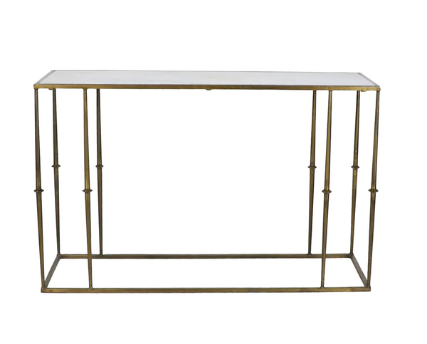 Glam Medium Marble Top Console Table - Matthew Izzo Collection