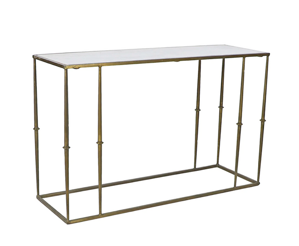 Glam Medium Marble Top Console Table - Matthew Izzo Collection