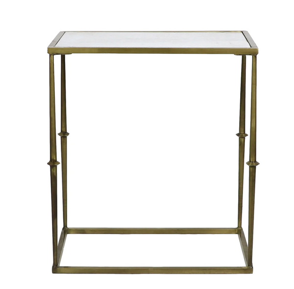 Glam Marble Top Side Table - Matthew Izzo Collection